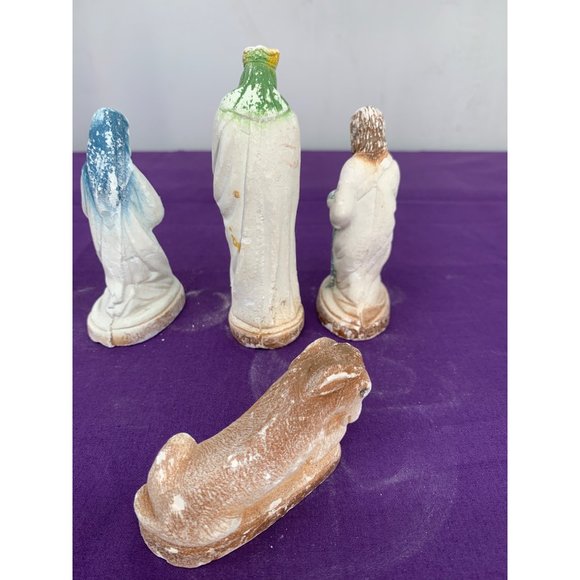 Vintage Chalk Wear Nativity Replacement lot set six pieces - Picture 10 of 12